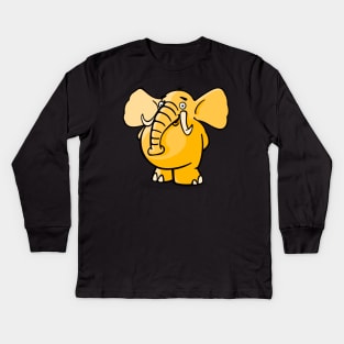 Yellow Elephant Kids Long Sleeve T-Shirt